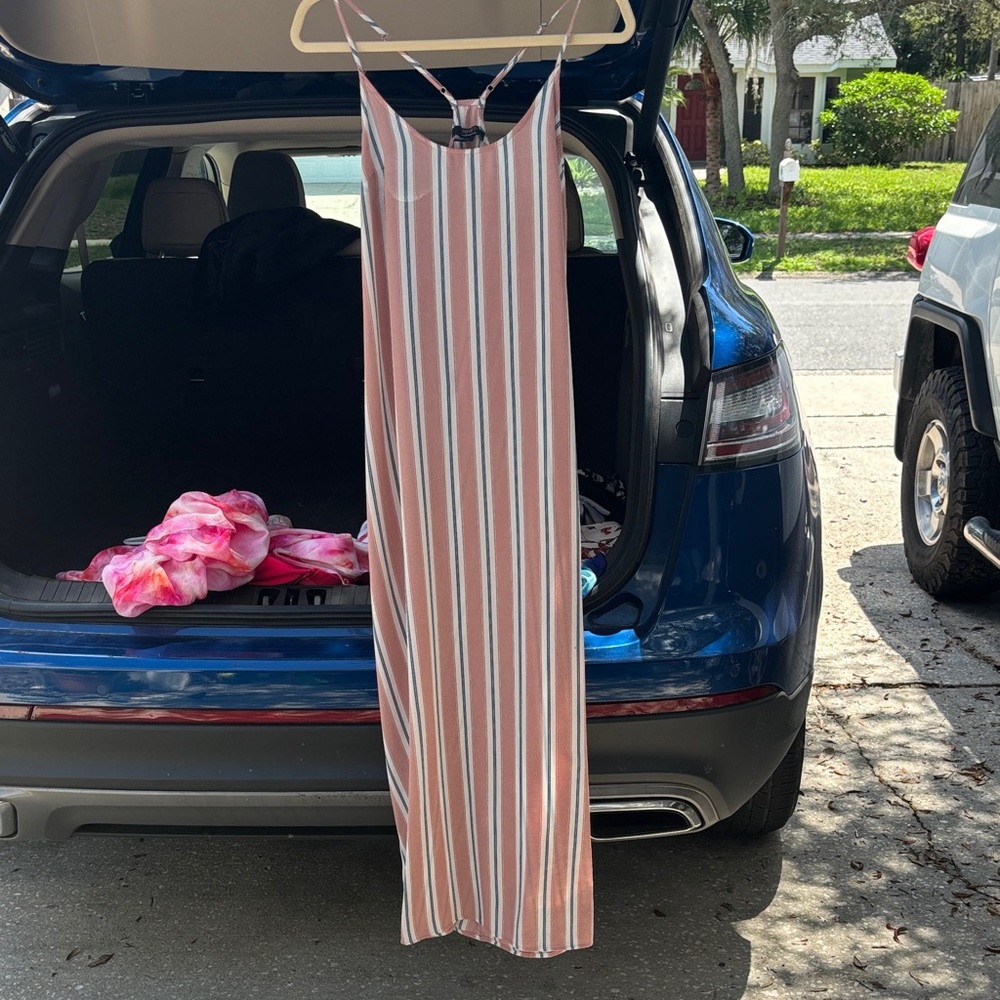 Forever 21 Pink and White Striped Dress